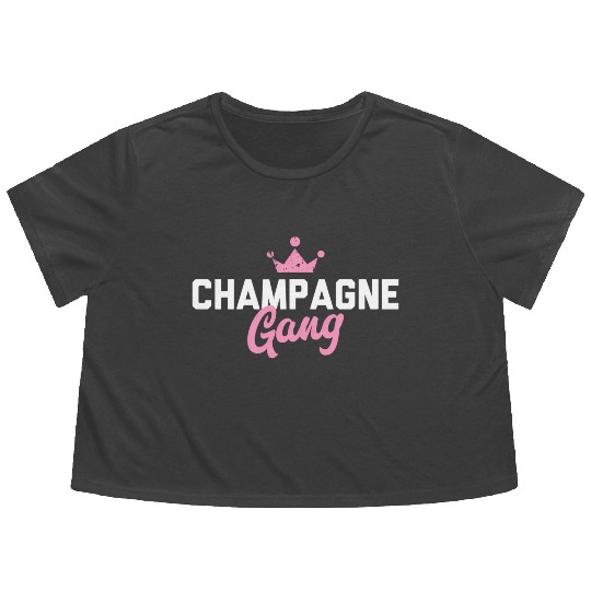 Champagne Gang Flowy Cropped Tees