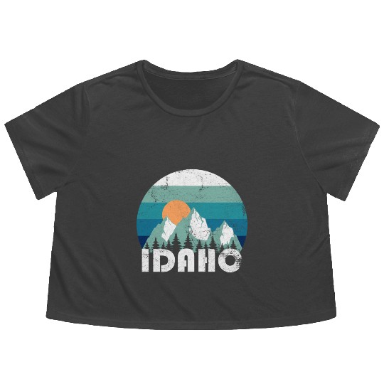 Idaho State Flowy Cropped Tees