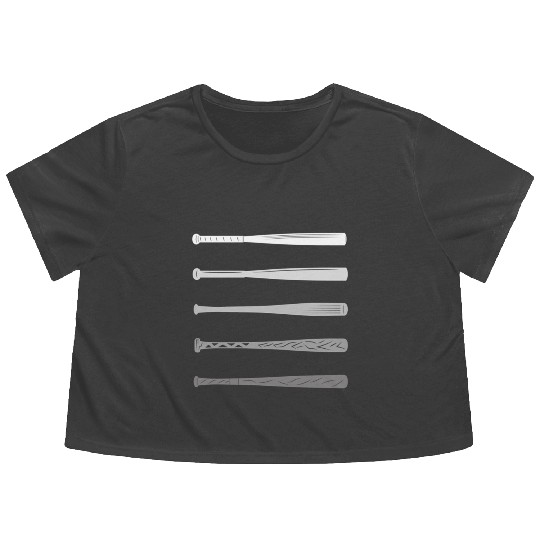 Baseball Baseball Flowy Cropped Tees