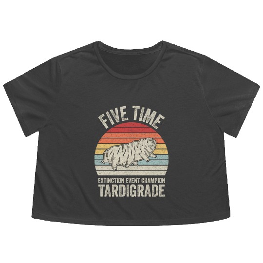 Microbiology Biologist Tardigrade Flowy Cropped Tees