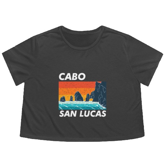 Cabo San Lucas Spring Break Meco Baja California Flowy Cropped Tees