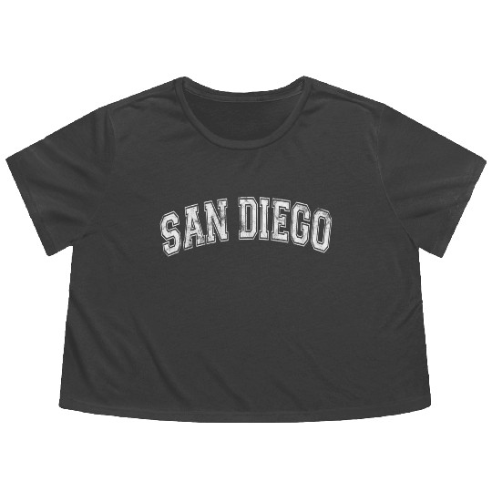 San Diego Swea California State Flowy Cropped Tees