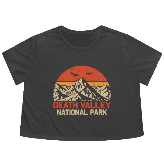 Travel Mountain Style Death Valley National Park Flowy Cropped Tees
