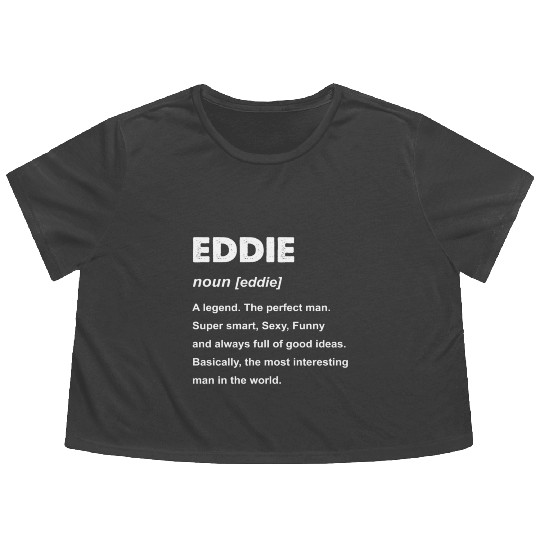 Eddie Name Flowy Cropped Tees