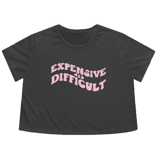 Expensive And Difficult Bougie Bougee Preppy Flowy Cropped Tees