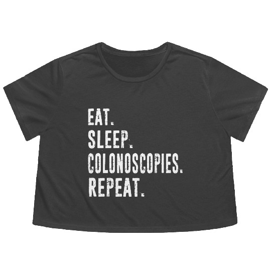 Gastroenterologist Colonoscopy Doctor Nurse Funny Flowy Cropped Tees