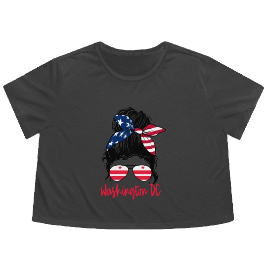 Washington Dc Washington Dc Flag Statefriend Flowy Cropped Tees