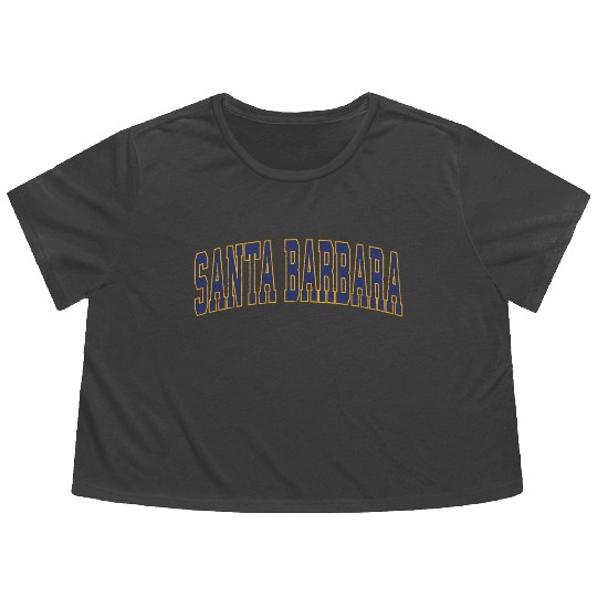 Santa Barbara California Ca Athletic Sports Flowy Cropped Tees