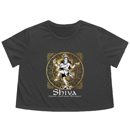 Shiva 'Creator Maintainer Destroyer' Hindu Gods Flowy Cropped Tees