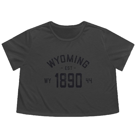 Wyoming Wyoming Wy Usa Flowy Cropped Tees