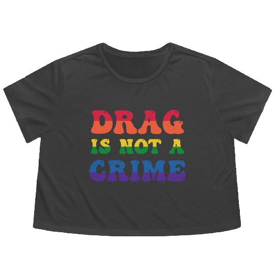 Gay Pride Flowy Cropped Tees