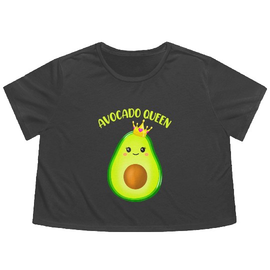 Avocado Vegan Queen Tiara Crown Wos Flowy Cropped Tees