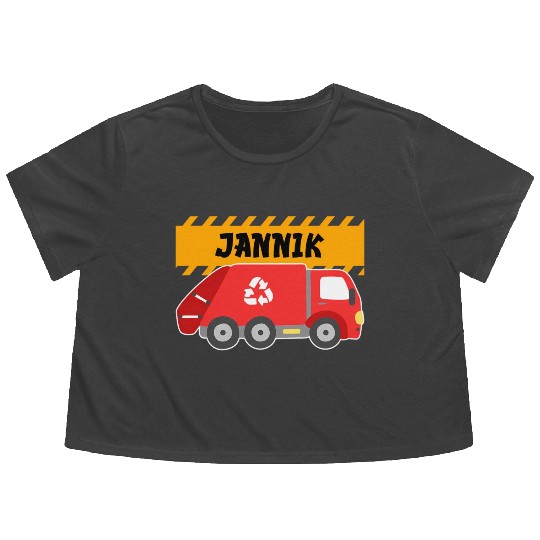 Jannik Trash Truck For Collector Ecologist Flowy Cropped Tees