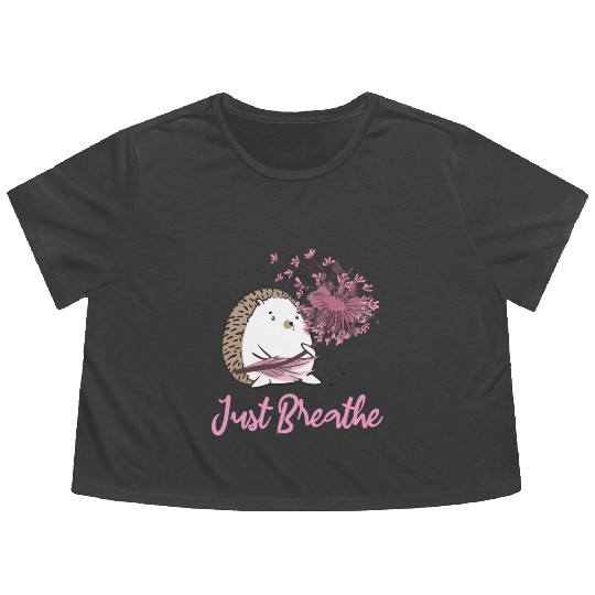 Just Breathe Dandelion Wildflower Botaal Nature Fl Flowy Cropped Tees
