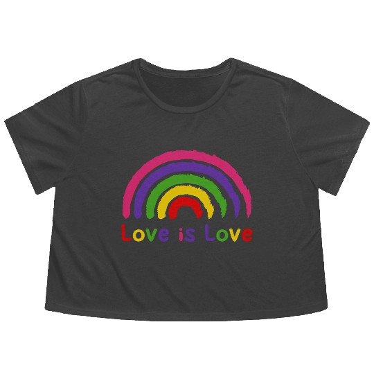 Love is Love Flowy Cropped Tees