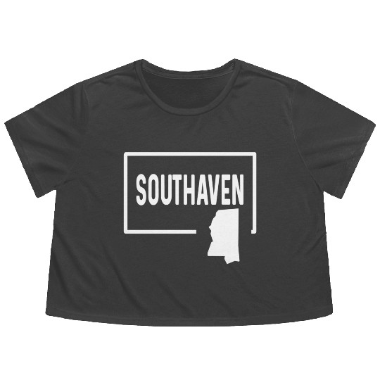 Southaven Mississippi Ms Home Hometown Vacation Flowy Cropped Tees