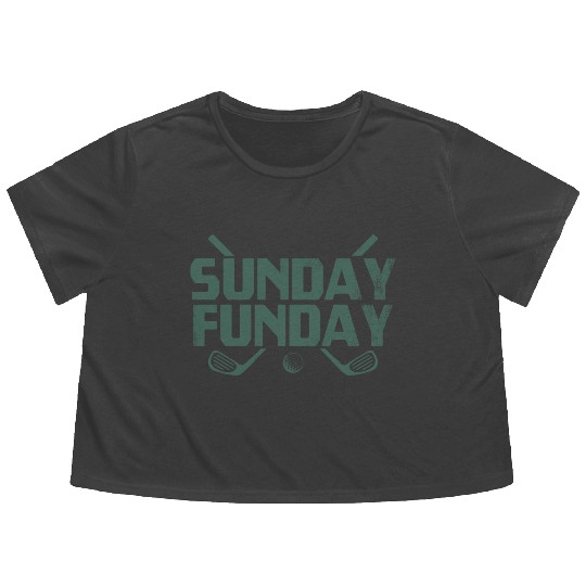 Sunday Funday Golf Flowy Cropped Tees