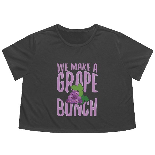 We Make Grape Bunch Flowy Cropped Tees