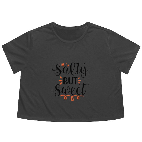 Salty but sweet 01 Flowy Cropped Tees