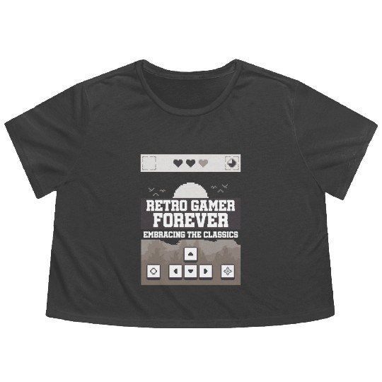 Retro Gamer Forever Embracing the Classic Flowy Cropped Tees