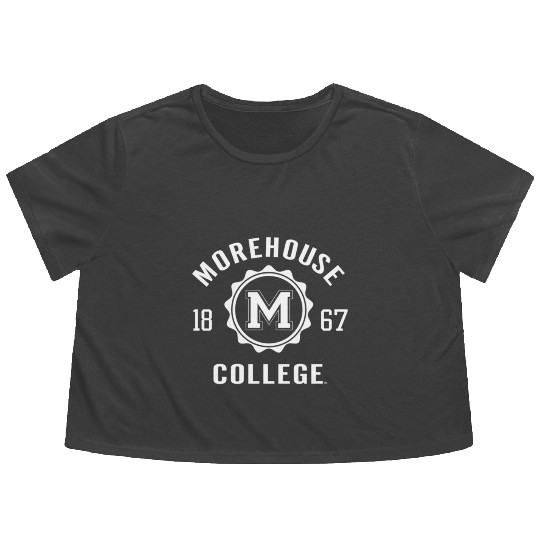 Morehouse Maroon Tigers Stamp Logo Officially Lice Flowy Cropped Tees