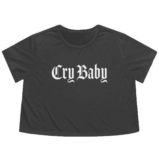 Cry Baby Old English Flowy Cropped Tees