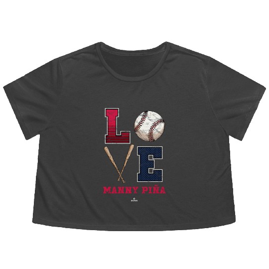 Love Ny A Ny A Atlanta Mlbpa Flowy Cropped Tees