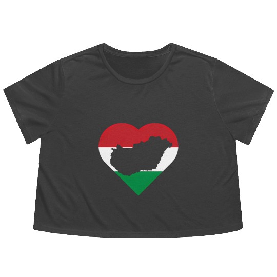 Hungary Flag For Hungary Fan I Love Hungary Flowy Cropped Tees