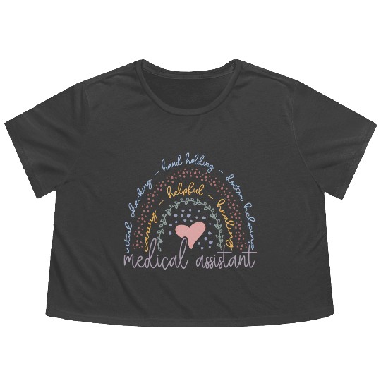 Rainbow Medical Assistant Flowy Cropped Tees