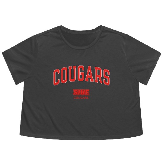 Southern Illinois Edwardsville Cougars Arch Flowy Cropped Tees