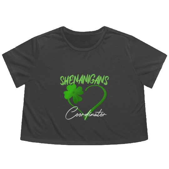 Shenanigans Coordinator Green He Shamrock St Flowy Cropped Tees