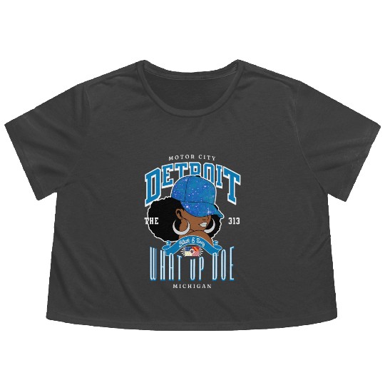 313 Detroit Area Code Unapologetically Flowy Cropped Tees