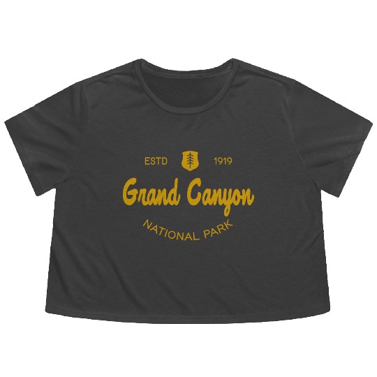 Grand Canyon National Park Script Style Flowy Cropped Tees