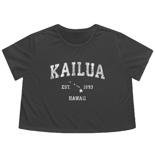 Kailua Hawaii Hi Athletic Sports Flowy Cropped Tees