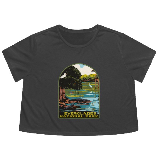 everglades national park Flowy Cropped Tees