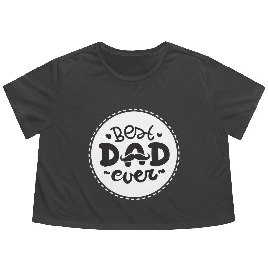 Best Dad Ever Flowy Cropped Tees