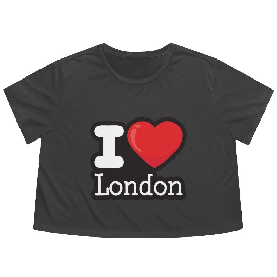 I love London Flowy Cropped Tees