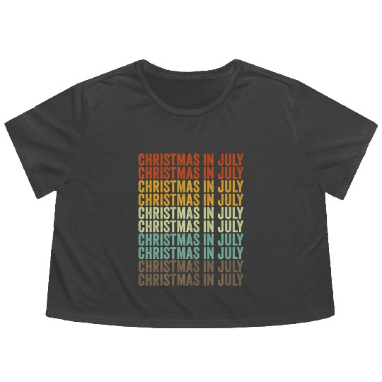 Christmas In July Flowy Cropped Tees