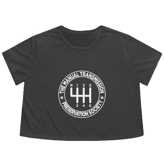 The Manual Transmission Preservation Society Flowy Cropped Tees