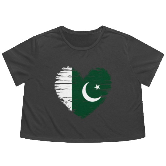 Pakistan Flag Pakistan Sport Flag Pakistan Flowy Cropped Tees