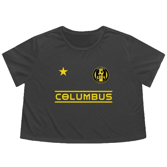 Columbus Ohio 614 Starer Flowy Cropped Tees