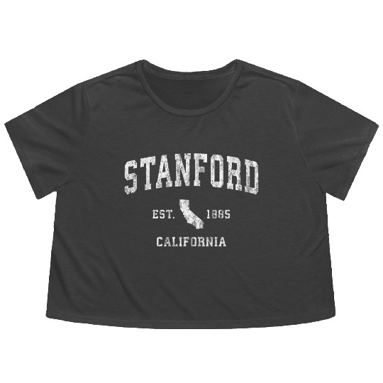 Stanford California Ca Athletic Sports Flowy Cropped Tees