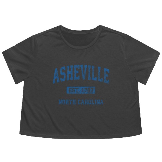 Asheville North Carolina Athletic Sports Flowy Cropped Tees