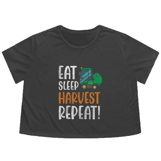 Farmer Field Worker Harvest Time Vegetable Flowy Cropped Tees