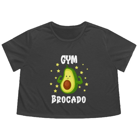 Gym Bro Avocado ness Flowy Cropped Tees