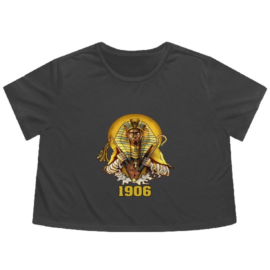 1906 Sphinx Alpha Ace Fraternity Pharoah Flowy Cropped Tees