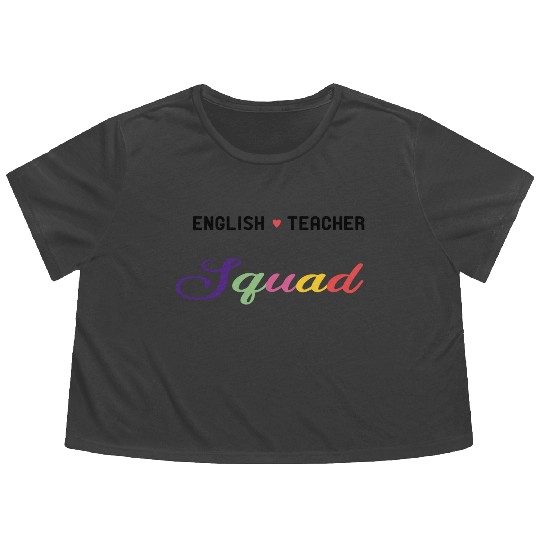 English Teacher Funny Flowy Cropped Tees