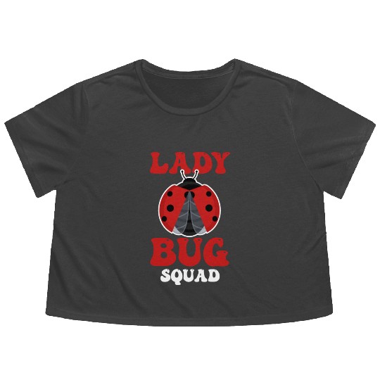 Entomology Entomologists Insect Lover Ladybug Flowy Cropped Tees