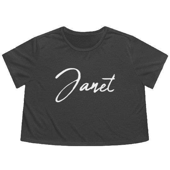 Beautiful Feminine Janet Handwritten Flowy Cropped Tees