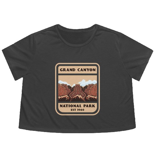 Grand Canyon National Park Vintage Style Flowy Cropped Tees